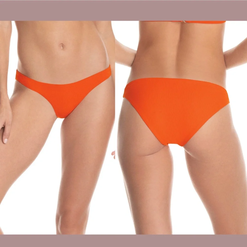NWT‎ Maaji [ XS ] Ginger Orange Flirt Reversible Bikini Bottoms